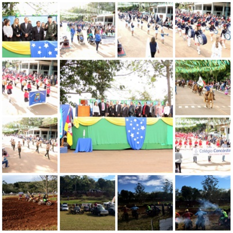 Desfile Cívico e Velocross em Porto Mauá Reúnem Grande de Público